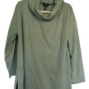 Jones New York Green Cowl Neck Sweater